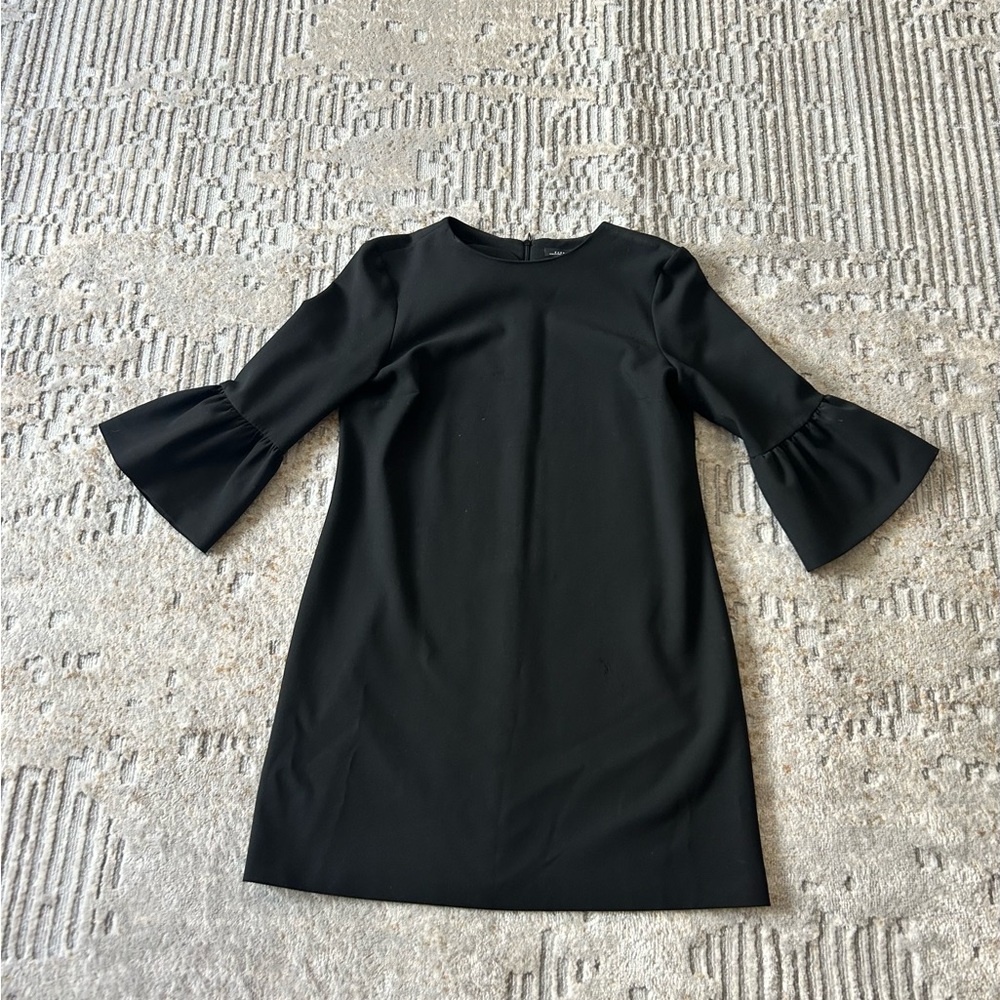 Zara Asymmetrical Sheath Dress with Bell Sleeves size medium